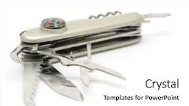  Presentation with purpose - Presentation having multi purpose pocket knife background and a white colored foreground