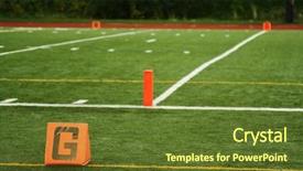 Presentation with multi sports - Cool new presentation theme with multi sports - goal line on a football backdrop and a tawny brown colored foreground