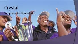  Presentation with multi sports - PPT theme consisting of teenager girl talking on mobile background and a dark gray colored foreground