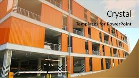  Presentation with car park - Audience pleasing theme consisting of multi-storey car park backdrop and a coral colored foreground