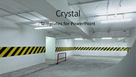  Presentation with car park - Presentation design consisting of multi storied building - car park lot background and a light gray colored foreground