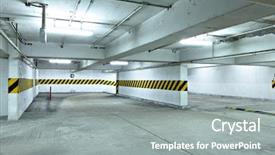  Presentation with car park - Amazing theme having multi storied building - garage car park backdrop and a gray colored foreground