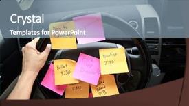  Presentation with wheel - Amazing presentation theme having multi tasking - steering wheel covered in notes backdrop and a seafoam green colored foreground