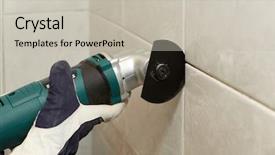  Presentation with renovation - Amazing PPT theme having multi-tool removing the old backdrop and a soft green colored foreground