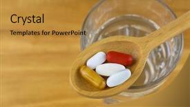  Presentation with dietary supplements - Beautiful presentation featuring b2 - dietary supplements in wooden spoon backdrop and a gold colored foreground