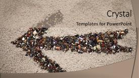  Presentation with multicolor - PPT layouts featuring multicolor arrows - arrow made of pebbles background and a  colored foreground