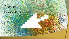  Presentation with computer evolution - Audience pleasing PPT theme consisting of multicolor arrows - computer arrow shape over colorful backdrop and a mint green colored foreground