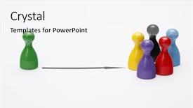  Presentation with nursing teamwork - Cool new PPT theme with multicolor arrows - game figurines - symbol backdrop and a white colored foreground