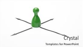  Presentation with teamwork - Colorful PPT layouts enhanced with multicolor arrows - game figurines - symbol backdrop and a white colored foreground