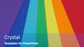  Presentation with multicolor yarn - Colorful PPT theme enhanced with multicolor-background-from-a-cardboard backdrop and a ocean colored foreground