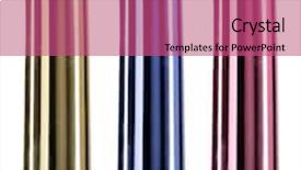  Presentation with multicolor - Colorful PPT theme enhanced with multicolor-metallized-shiny-cylinders-texture backdrop and a coral colored foreground