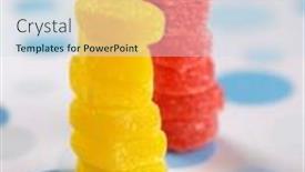  Presentation with multicolor - Colorful PPT theme enhanced with multicolor-of-soft-candy-coated backdrop and a sky blue colored foreground