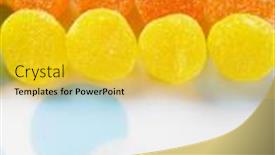  Presentation with multicolor - PPT theme featuring multicolor-of-soft-candy-coated background and a gold colored foreground