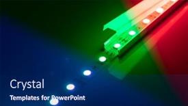  Presentation with diffuser - Beautiful slide deck featuring multicolor-rgb-led-light-strip backdrop and a navy blue colored foreground