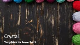  Presentation with risk top view - PPT layouts with multicolor skeins lying on dark background and a dark gray colored foreground