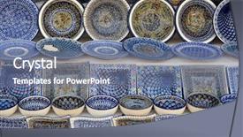  Presentation with multicolor - Amazing presentation design having saif - multicolor sovenir plate in tunisian backdrop and a gray colored foreground