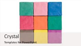  Presentation with multicolor - Beautiful PPT theme featuring multicolor square of plasticine backdrop and a lemonade colored foreground