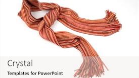  Presentation with multicolor - Cool new presentation theme with multicolor wool scarf over white background backdrop and a lemonade colored foreground