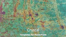  Presentation with cracking - Presentation theme with multicolored-background-rusty-metal-surface background and a seafoam green colored foreground