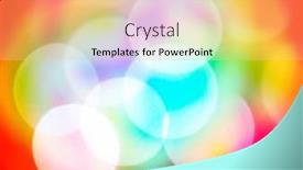  Presentation with flare - Presentation having multicolored-blurry-lens-flare background and a yellow colored foreground