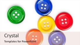  Presentation with fresh water splash green apple isolated white - PPT layouts featuring multicolored buttons isolated on white background and a lemonade colored foreground