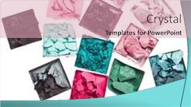  Presentation with brown sugar isolated on white - Slide set having multicolored-crushed-eyeshadows-isolated background and a lemonade colored foreground