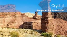  Presentation with volcanic rocks - Colorful PPT layouts enhanced with multicolored-landscape-formations-bizarre-forms backdrop and a teal colored foreground