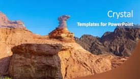  Presentation with landscape desert - Audience pleasing slides consisting of multicolored-landscape-formations-eilat-mountains backdrop and a teal colored foreground