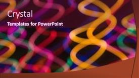  Presentation with motion - PPT theme with multicolored-lights-forming-abstract-squiggle background and a wine colored foreground
