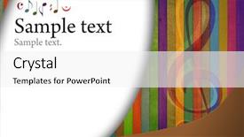  Presentation with music on a pa system - Audience pleasing presentation theme consisting of multicolored music background backdrop and a white colored foreground