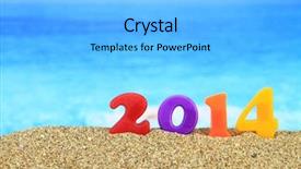  Presentation with 2019 chinese new year - Presentation design consisting of multicolored new year 2014 background and a light gray colored foreground