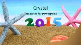  Presentation with journey - Amazing theme having multicolored new year 2015 backdrop and a arctic colored foreground