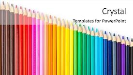  Presentation with scroll paper isolated on white - Amazing presentation design having amazing scenic view of sea bay and mountain islands palawan philippines backdrop and a light blue colored foreground.