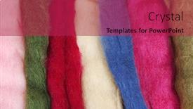  Presentation with wool - Cool new presentation theme with multicolored wool for felting close backdrop and a crimson colored foreground