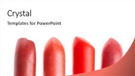  Presentation with tips internship - Presentation design consisting of multicoloured tips of lipstick isolated background and a white colored foreground