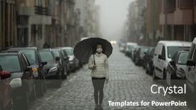  Presentation with multicultural - PPT layouts with multicultural-asian-woman-in-antiviral background and a dark gray colored foreground