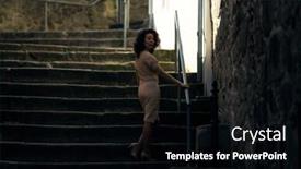  Presentation with multicultural - PPT theme enhanced with multicultural-asian-woman-posing background and a black colored foreground