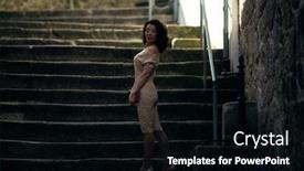  Presentation with multicultural - Amazing slide set having multicultural-asian-woman-posing backdrop and a black colored foreground