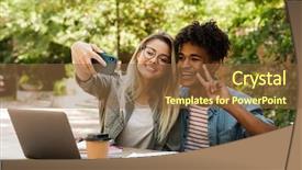  Presentation with good things sometimes take time - Colorful slide deck enhanced with multicultural books - lovely young multiethnic couple spending backdrop and a  colored foreground