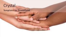  Presentation with handshake - Amazing slide set having multicultural children - handshake between races backdrop and a lemonade colored foreground