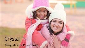  Presentation with child adoption - PPT theme featuring  background and a  colored foreground