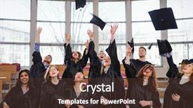  Presentation with multi ethnic group - PPT layouts consisting of multicultural education - multi ethnic group of graduated background and a tawny brown colored foreground