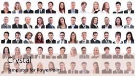  Presentation with employees - Amazing slide deck having multicultural education - portraits of successful employees isolated backdrop and a lemonade colored foreground