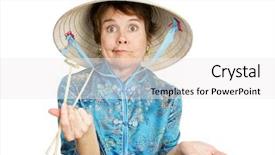  Presentation with tourist - Beautiful PPT theme featuring multicultural food - tourist having trouble figuring backdrop and a  colored foreground