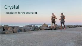  Presentation with german shepherd two young puppys - Colorful PPT layouts enhanced with multicultural friends - two young sportsmen running together backdrop and a lemonade colored foreground