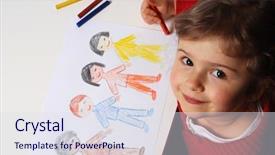  Presentation with multicultural - Cool new slides with multicultural friends backdrop and a sky blue colored foreground