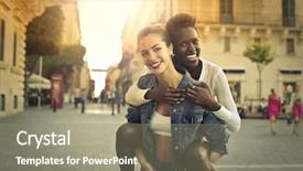  Presentation with multicultural - Amazing theme having multicultural friendship backdrop and a  colored foreground