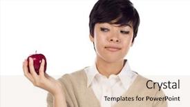  Presentation with hispanic - Theme having multicultural people beauty - pretty hispanic young adult female background and a  colored foreground