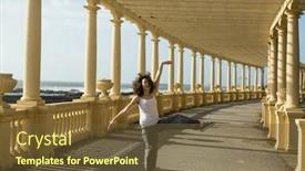  Presentation with multicultural - Beautiful theme featuring multicultural-woman-does-outdoor-choreography backdrop and a tawny brown colored foreground