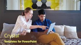  Presentation with working together - Cool new slide deck with multiethnic-business-people-indian-man backdrop and a tawny brown colored foreground